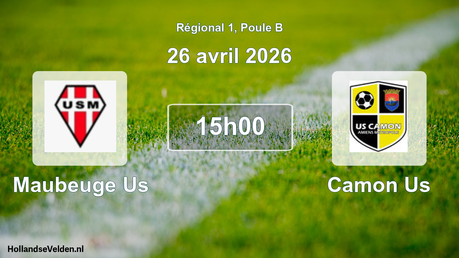 Geplande wedstrijd: Maubeuge Us - Camon Us (26 avril 2026)