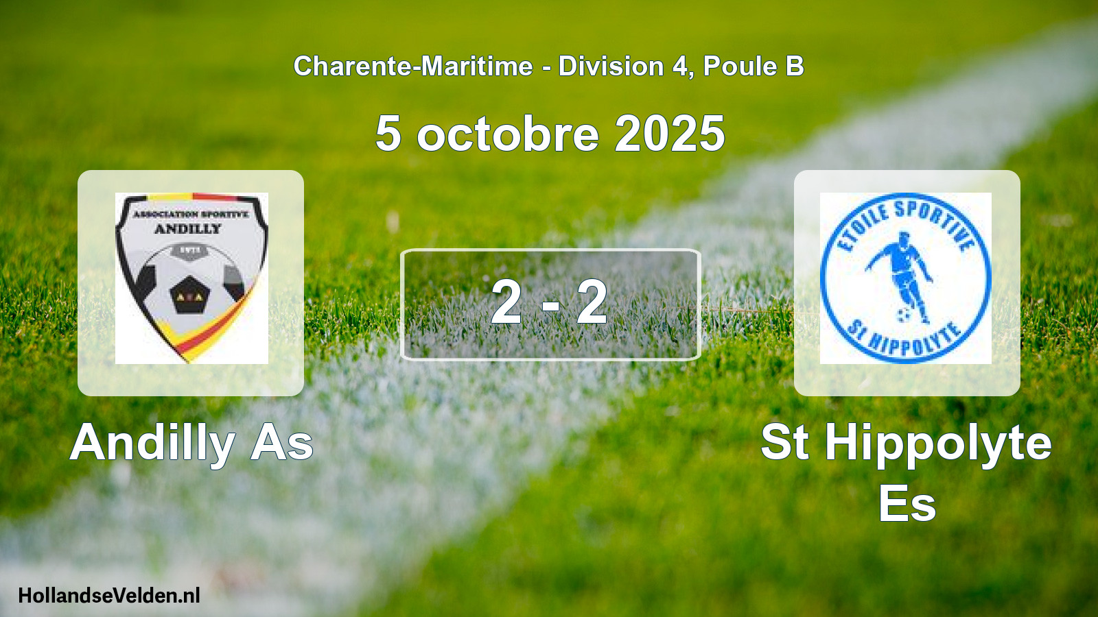 Gespeelde wedstrijd: Andilly As - St Hippolyte Es 2 - 2 (5 octobre 2025)