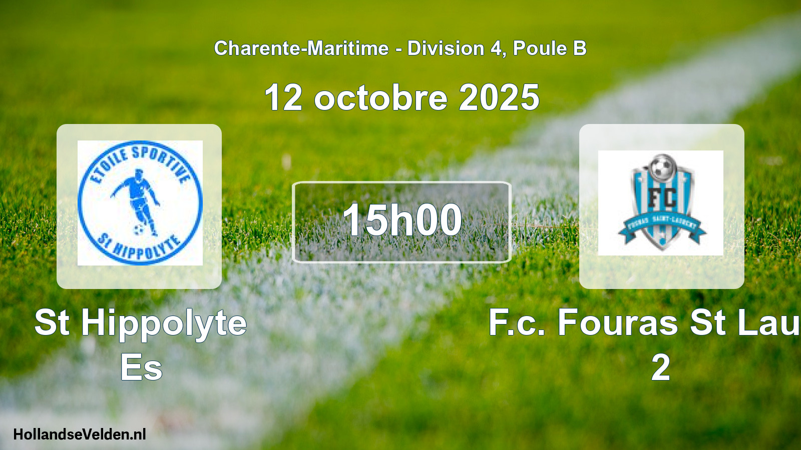 Geplande wedstrijd: St Hippolyte Es - F.c. Fouras St Laure 2 (12 octobre 2025)