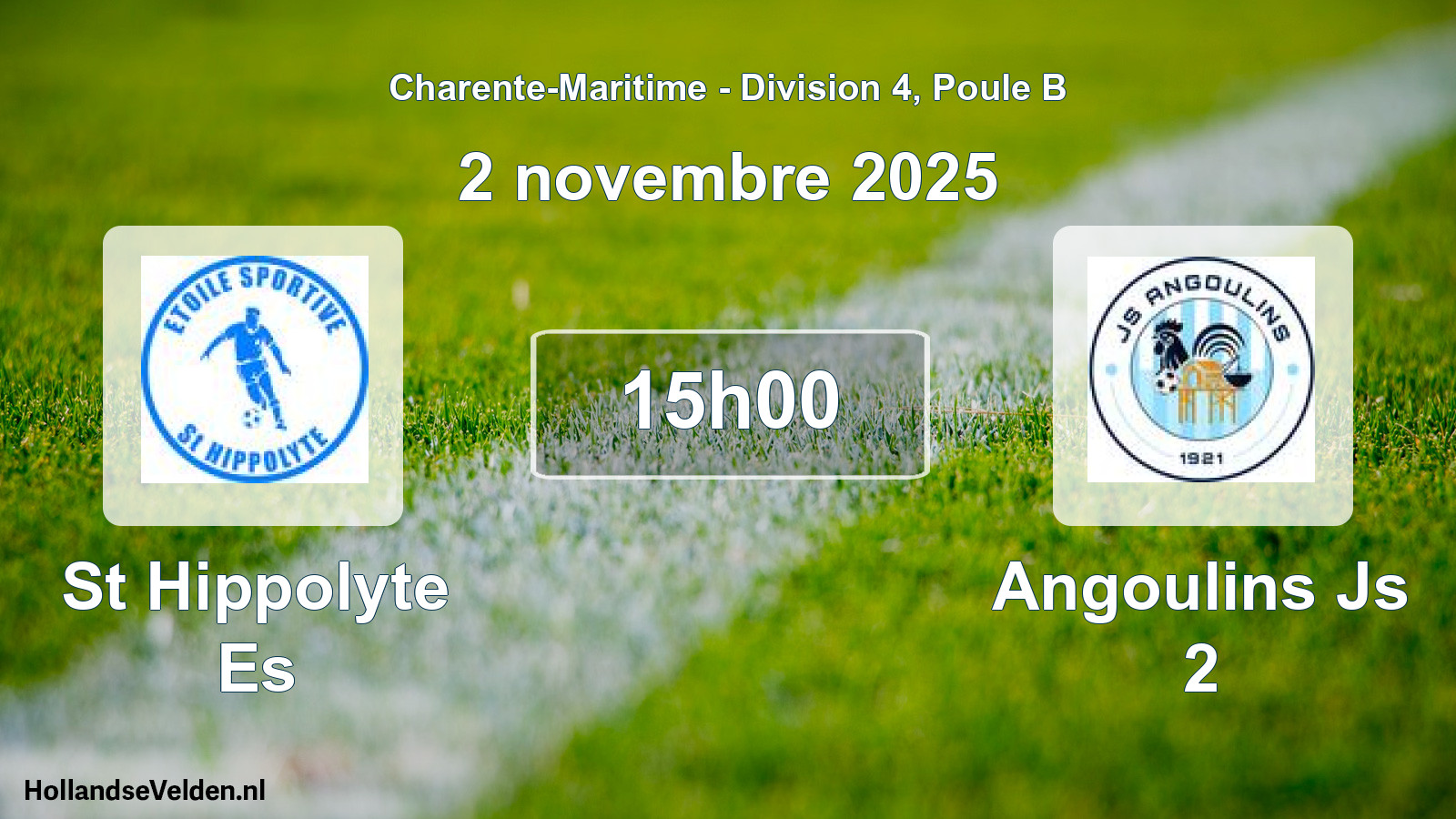 Scheduled Match: St Hippolyte Es - Angoulins Js 2 (2 November 2025)