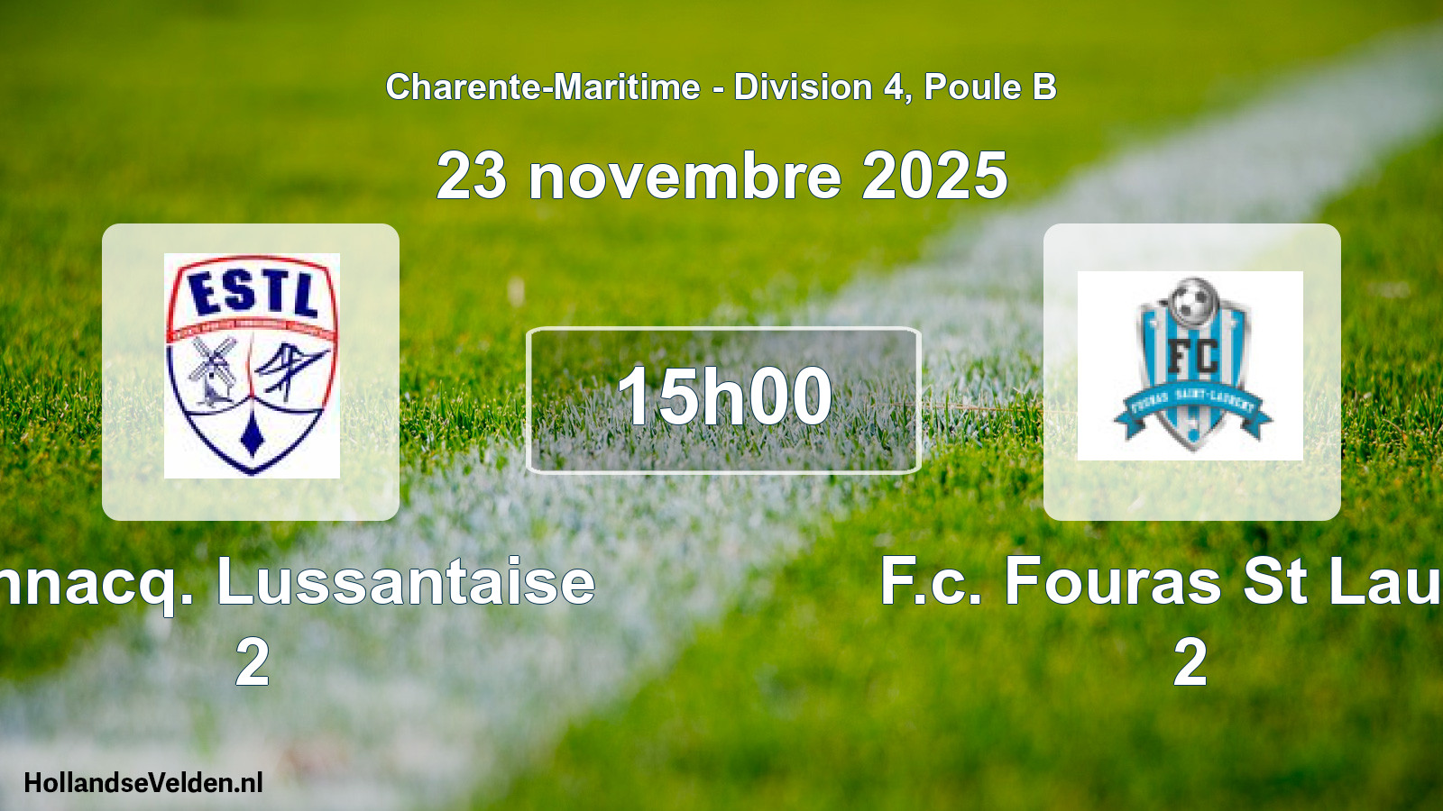 Geplande wedstrijd: Tonnacq. Lussantaise 2 - F.c. Fouras St Laure 2 (23 novembre 2025)