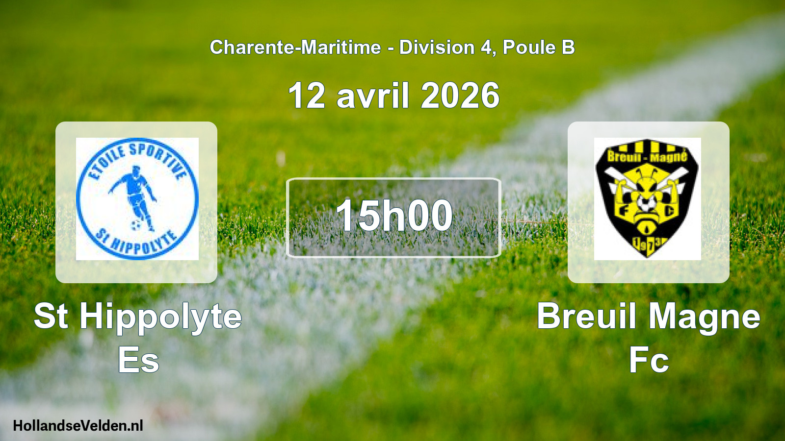 Geplande wedstrijd: St Hippolyte Es - Breuil Magne Fc (12 avril 2026)