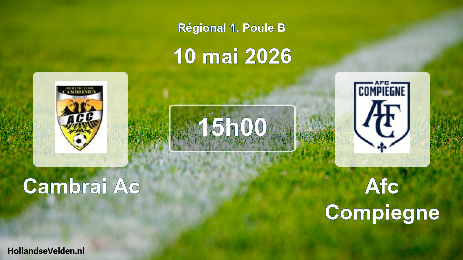 Geplande wedstrijd: Cambrai Ac - Afc Compiegne (10 mei 2026)