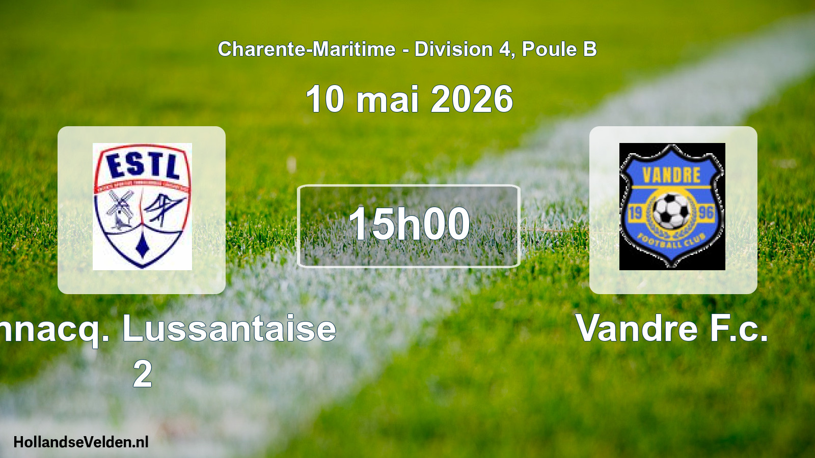 Geplande wedstrijd: Tonnacq. Lussantaise 2 - Vandre F.c. (10 mai 2026)