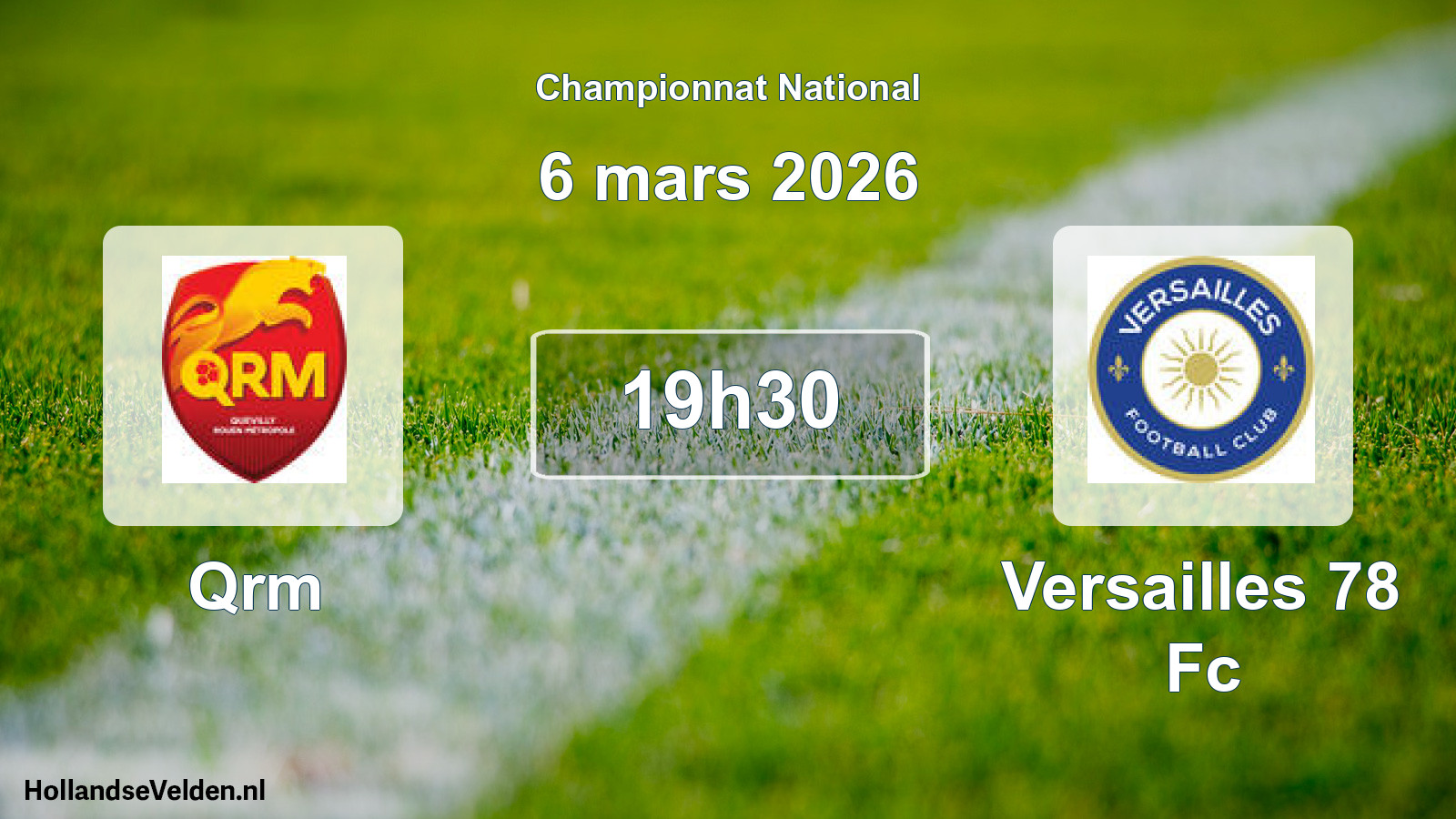 Geplande wedstrijd: Qrm - Versailles 78 Fc (6 mars 2026)