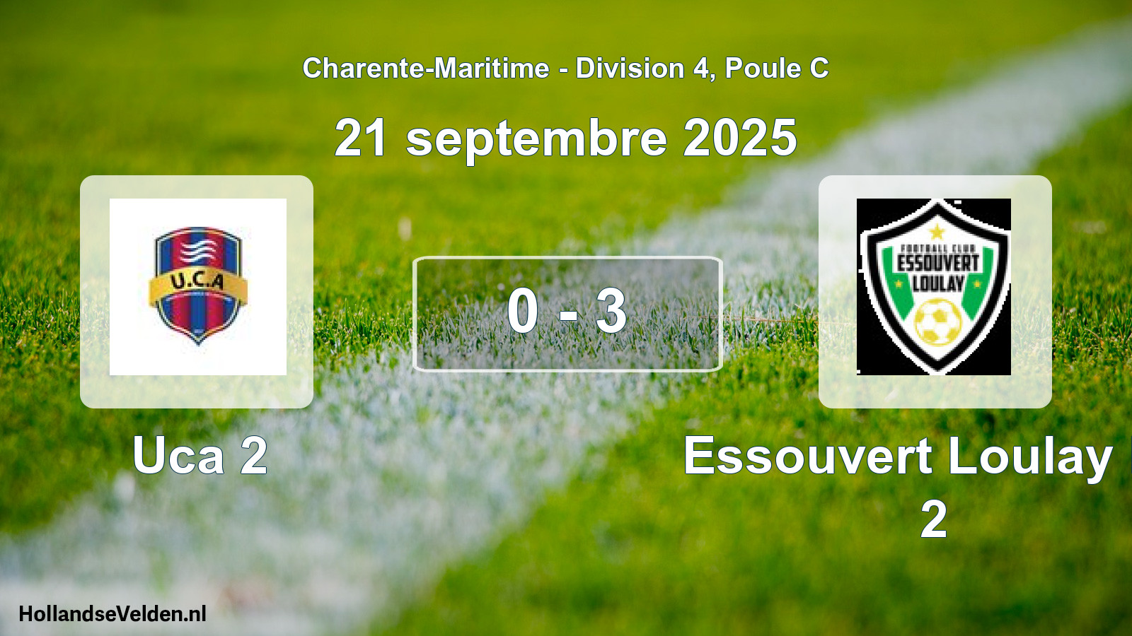 Gespeelde wedstrijd: Uca 2 - Essouvert Loulay Fc 2 0 - 3 (21 septembre 2025)