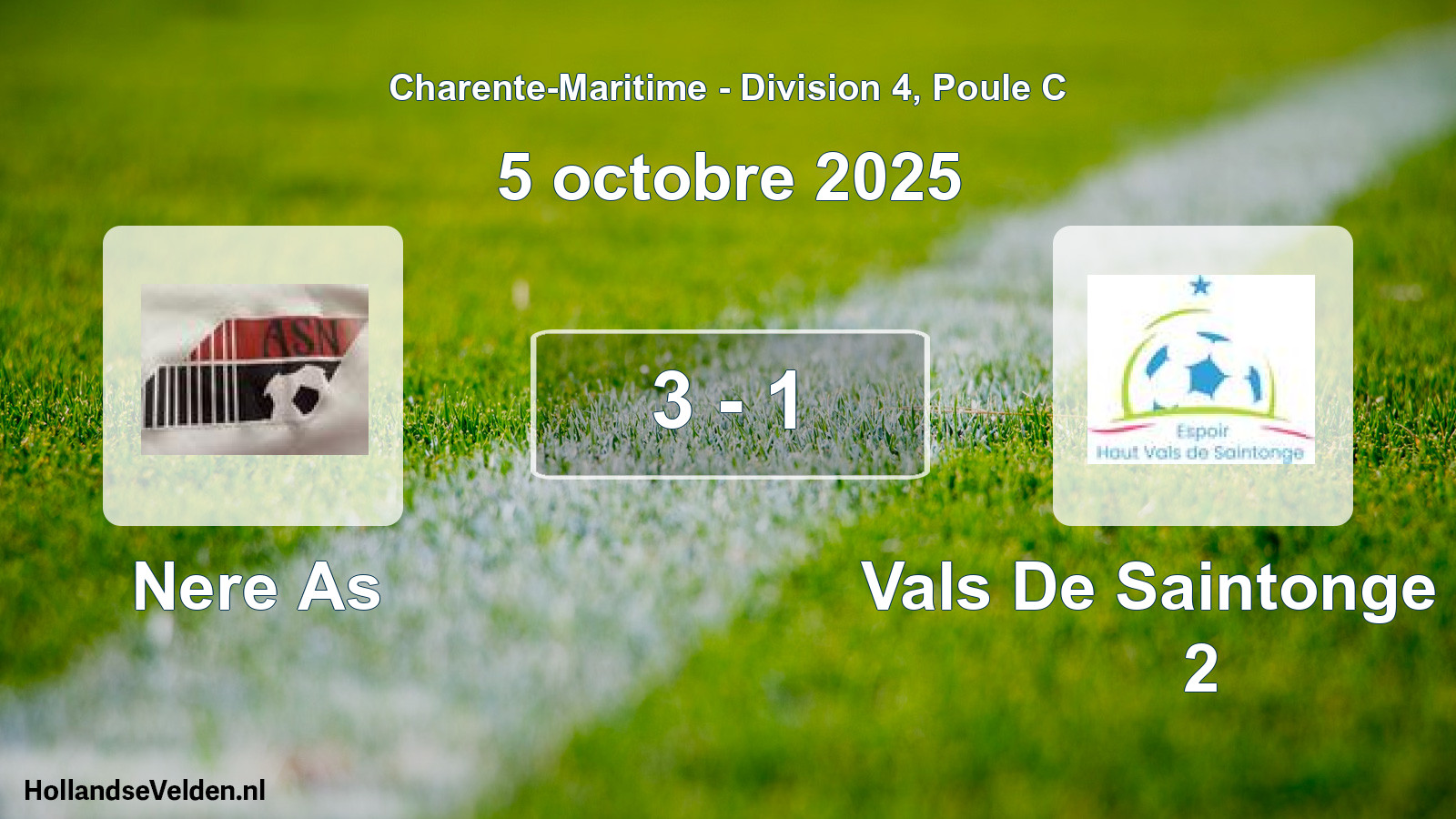 Gespeelde wedstrijd: Nere As - Vals De Saintonge Eh 2 3 - 1 (5 oktober 2025)