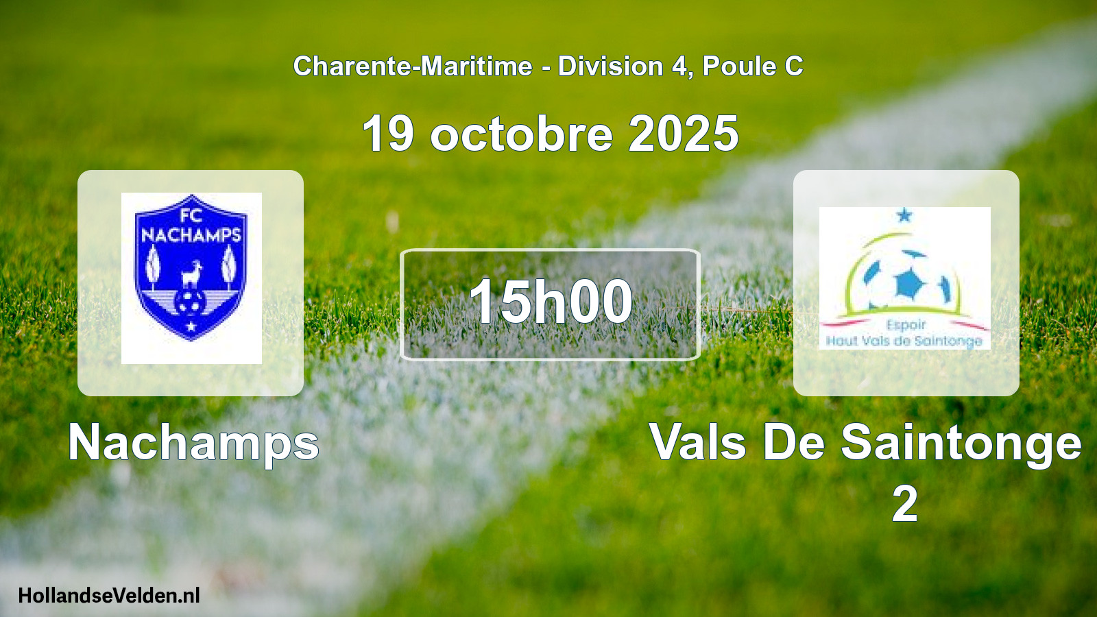 Geplande wedstrijd: Nachamps - Vals De Saintonge Eh 2 (19 octobre 2025)