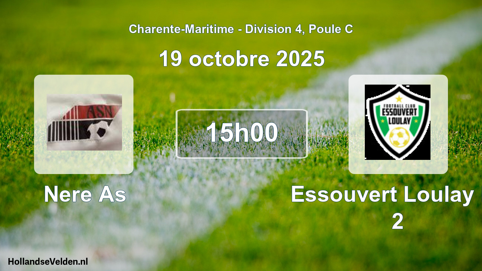 Geplande wedstrijd: Nere As - Essouvert Loulay Fc 2 (19 oktober 2025)