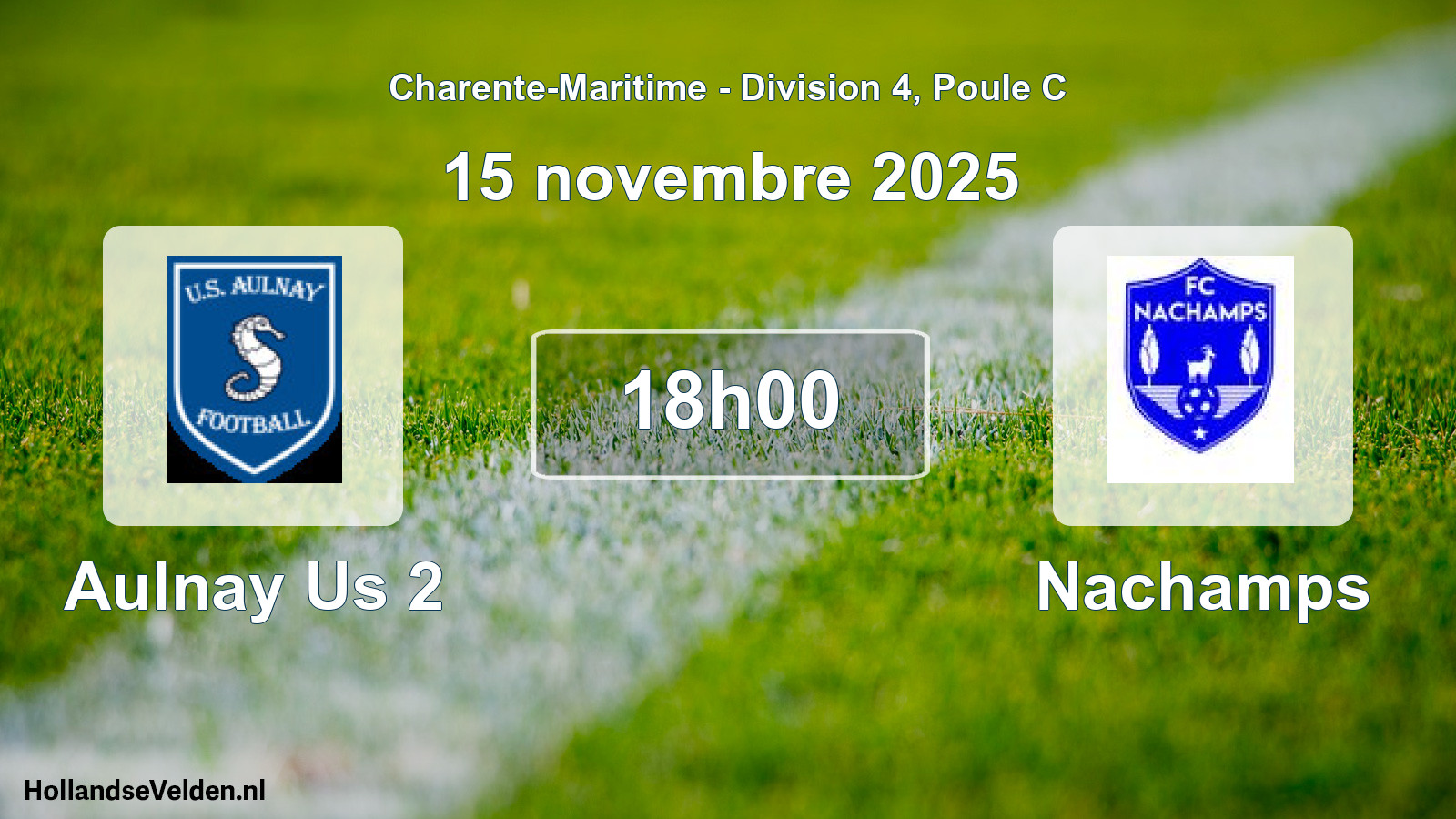 Geplande wedstrijd: Aulnay Us 2 - Nachamps (15 novembre 2025)