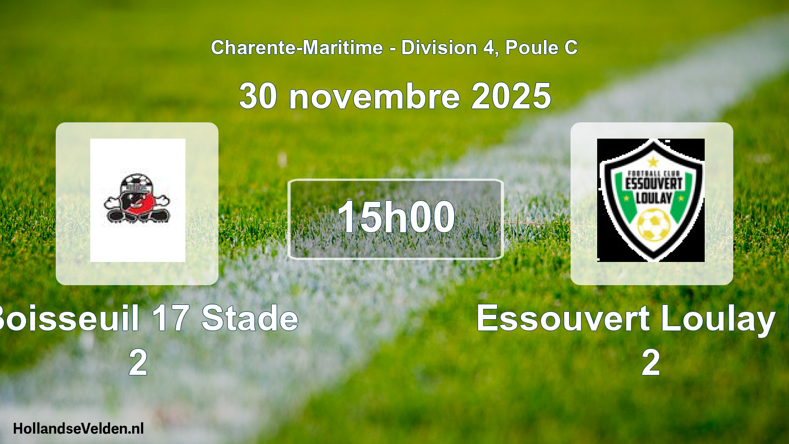 Geplande wedstrijd: Boisseuil 17 Stade 2 - Essouvert Loulay Fc 2 (30 novembre 2025)