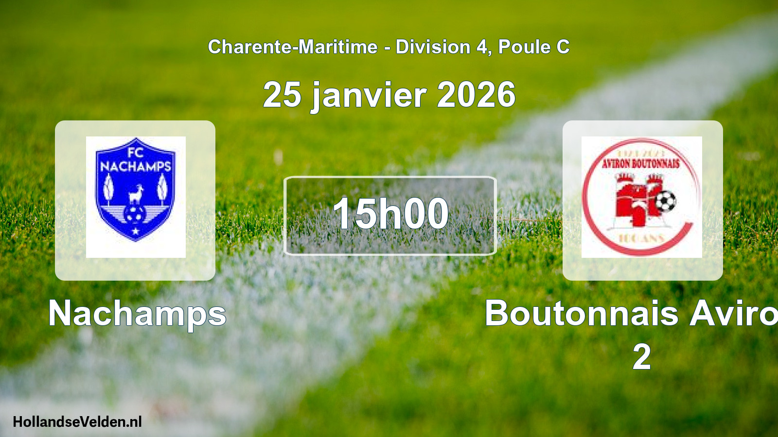 Scheduled Match: Nachamps - Boutonnais Aviron 2 (25 January 2026)