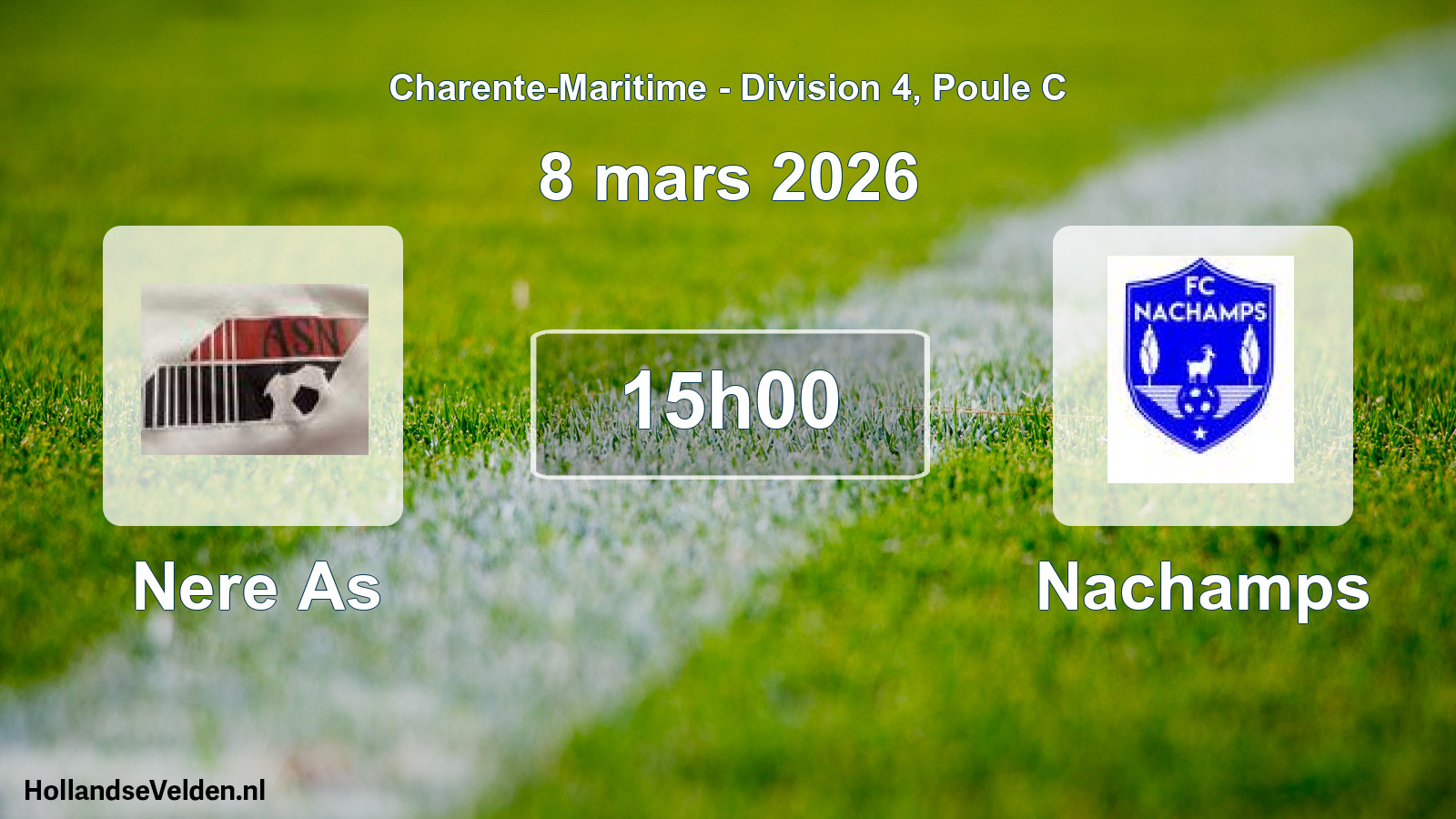 Geplande wedstrijd: Nere As - Nachamps (8 maart 2026)