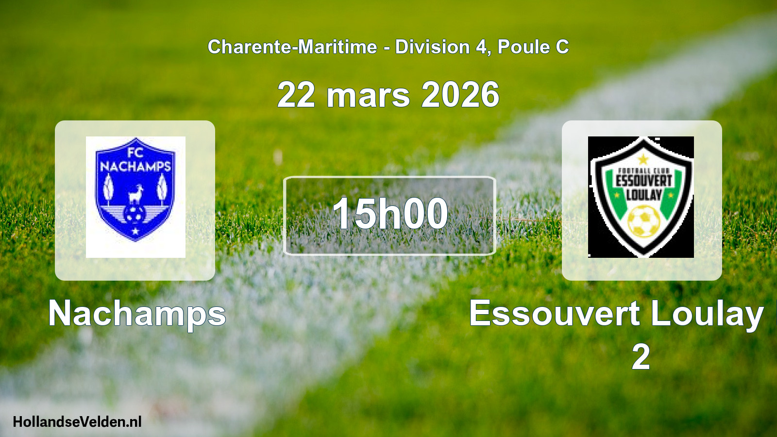Geplande wedstrijd: Nachamps - Essouvert Loulay Fc 2 (22 maart 2026)