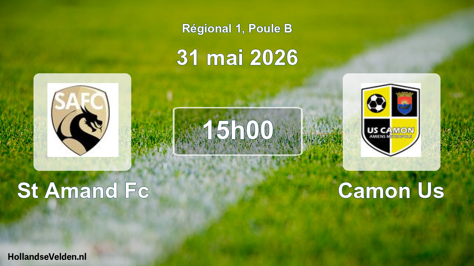 Geplande wedstrijd: St Amand Fc - Camon Us (31 mai 2026)