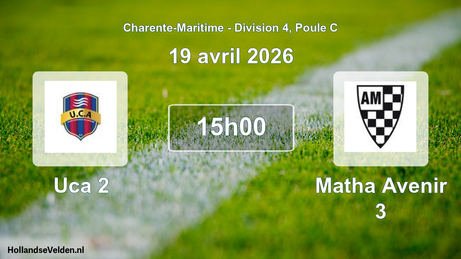 Geplande wedstrijd: Uca 2 - Matha Avenir 3 (19 april 2026)