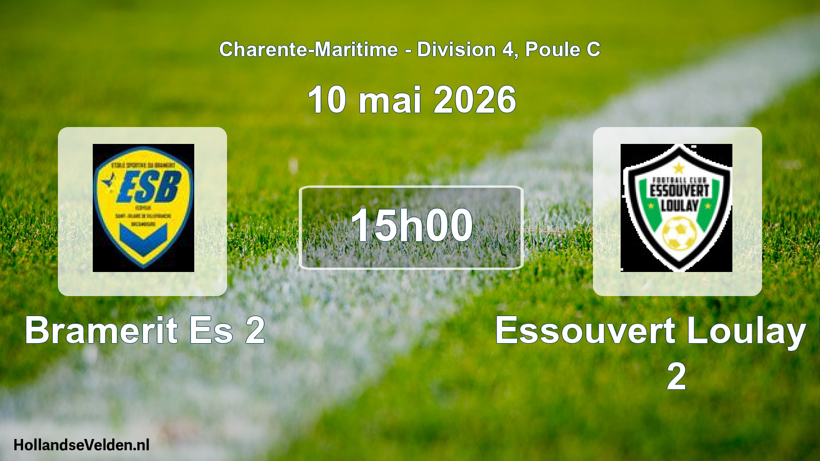 Geplande wedstrijd: Bramerit Es 2 - Essouvert Loulay Fc 2 (10 mai 2026)
