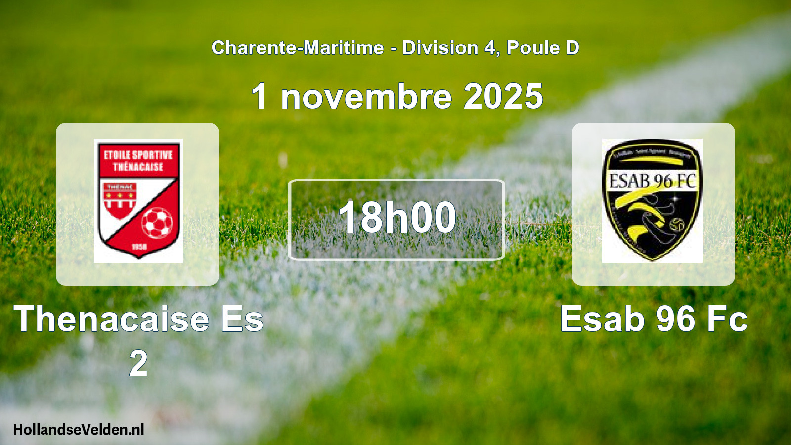 Geplande wedstrijd: Thenacaise Es 2 - Esab 96 Fc (1 novembre 2025)