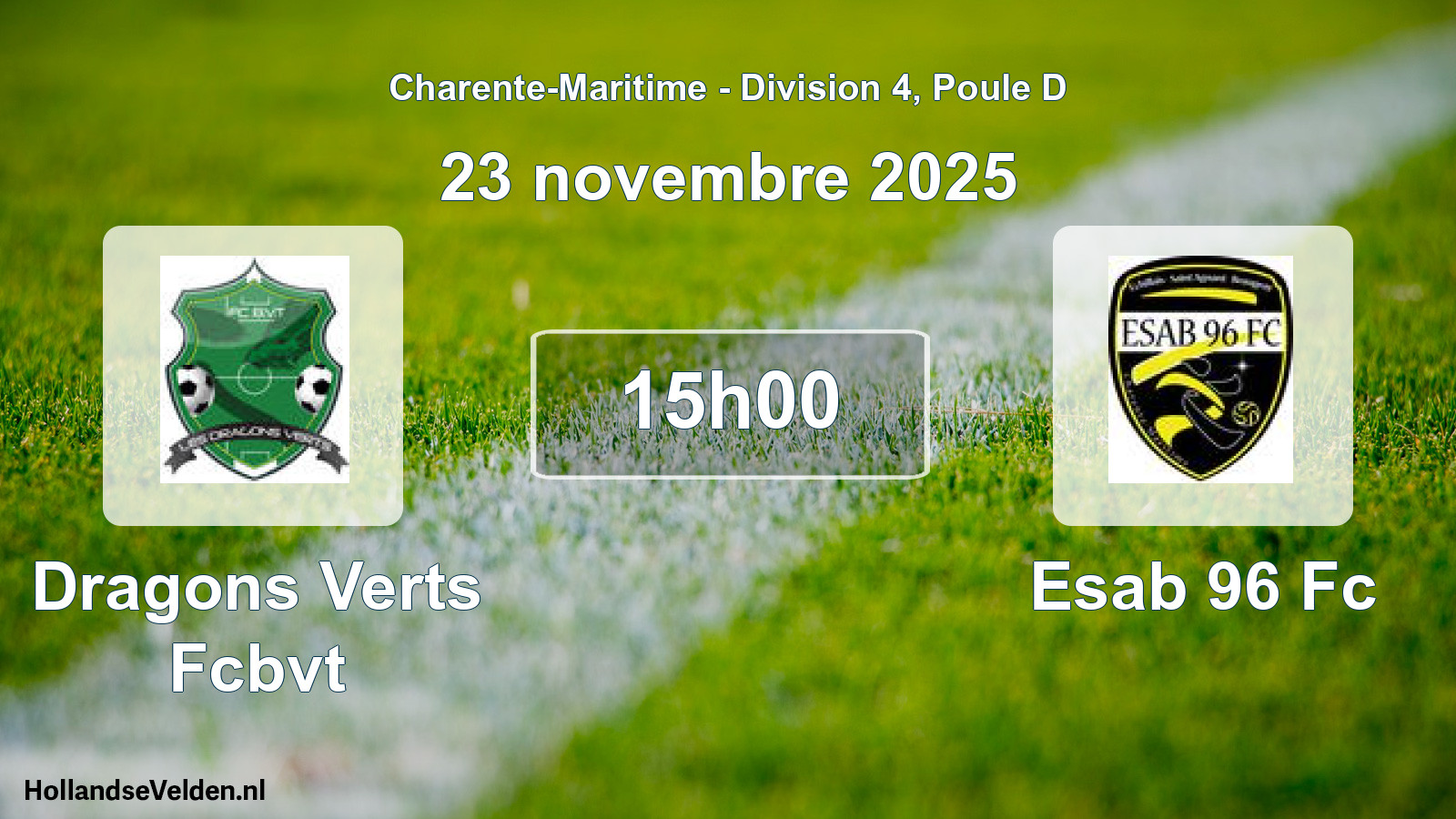 Geplande wedstrijd: Dragons Verts Fcbvt - Esab 96 Fc (23 novembre 2025)