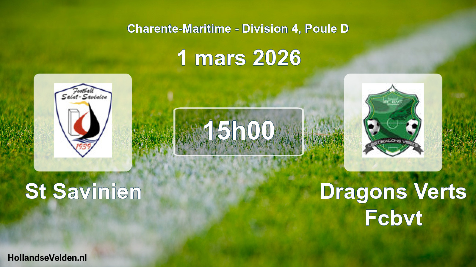 Geplande wedstrijd: St Savinien - Dragons Verts Fcbvt (1 mars 2026)