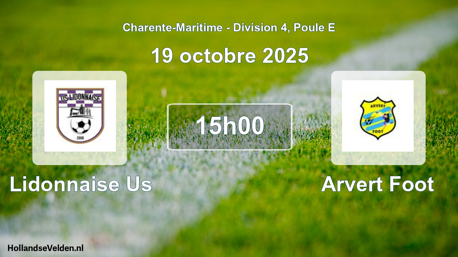 Geplande wedstrijd: Lidonnaise Us - Arvert Foot (19 octobre 2025)