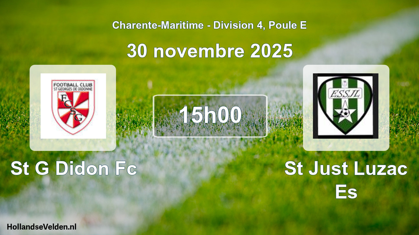 Geplande wedstrijd: St G Didon Fc - St Just Luzac Es (30 novembre 2025)