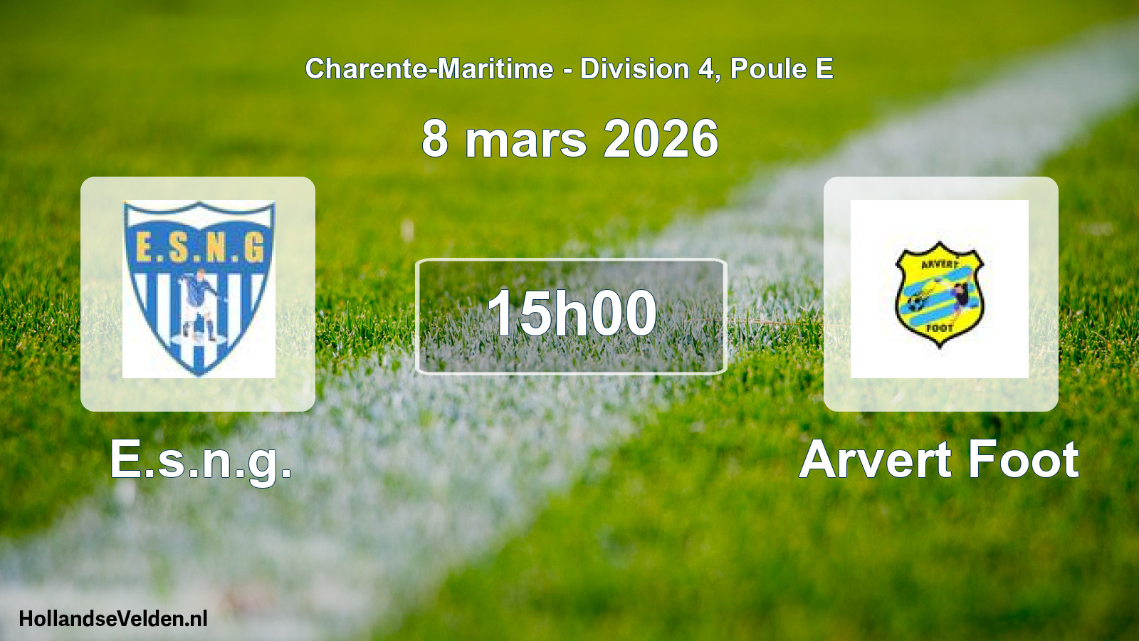 Geplande wedstrijd: E.s.n.g. - Arvert Foot (8 mars 2026)