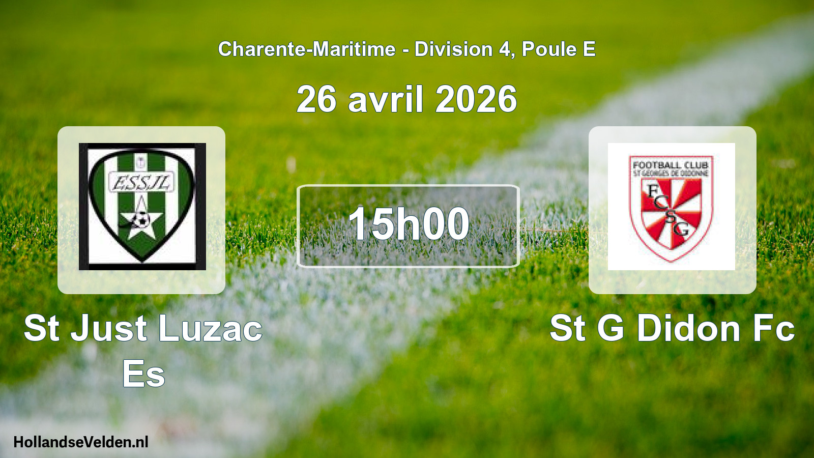 Scheduled Match: St Just Luzac Es - St G Didon Fc (26 April 2026)