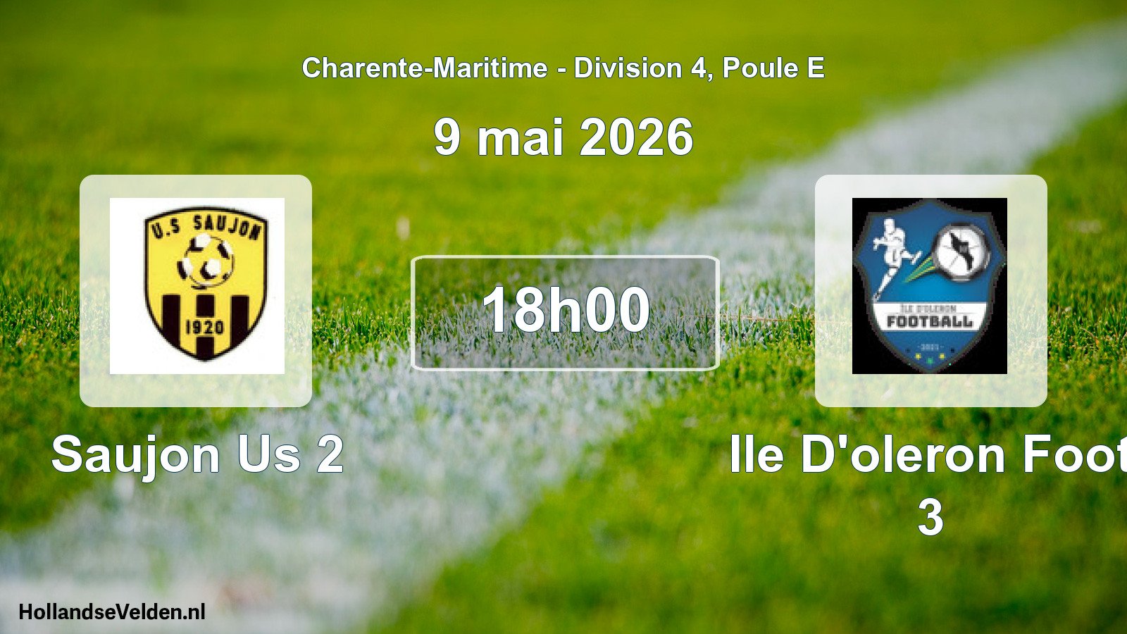 Geplande wedstrijd: Saujon Us 2 - Ile D'oleron Foot 3 (9 mai 2026)