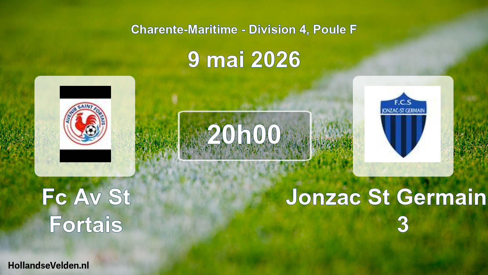 Geplande wedstrijd: Fc Av St Fortais - Jonzac St Germain Fc 3 (9 mai 2026)