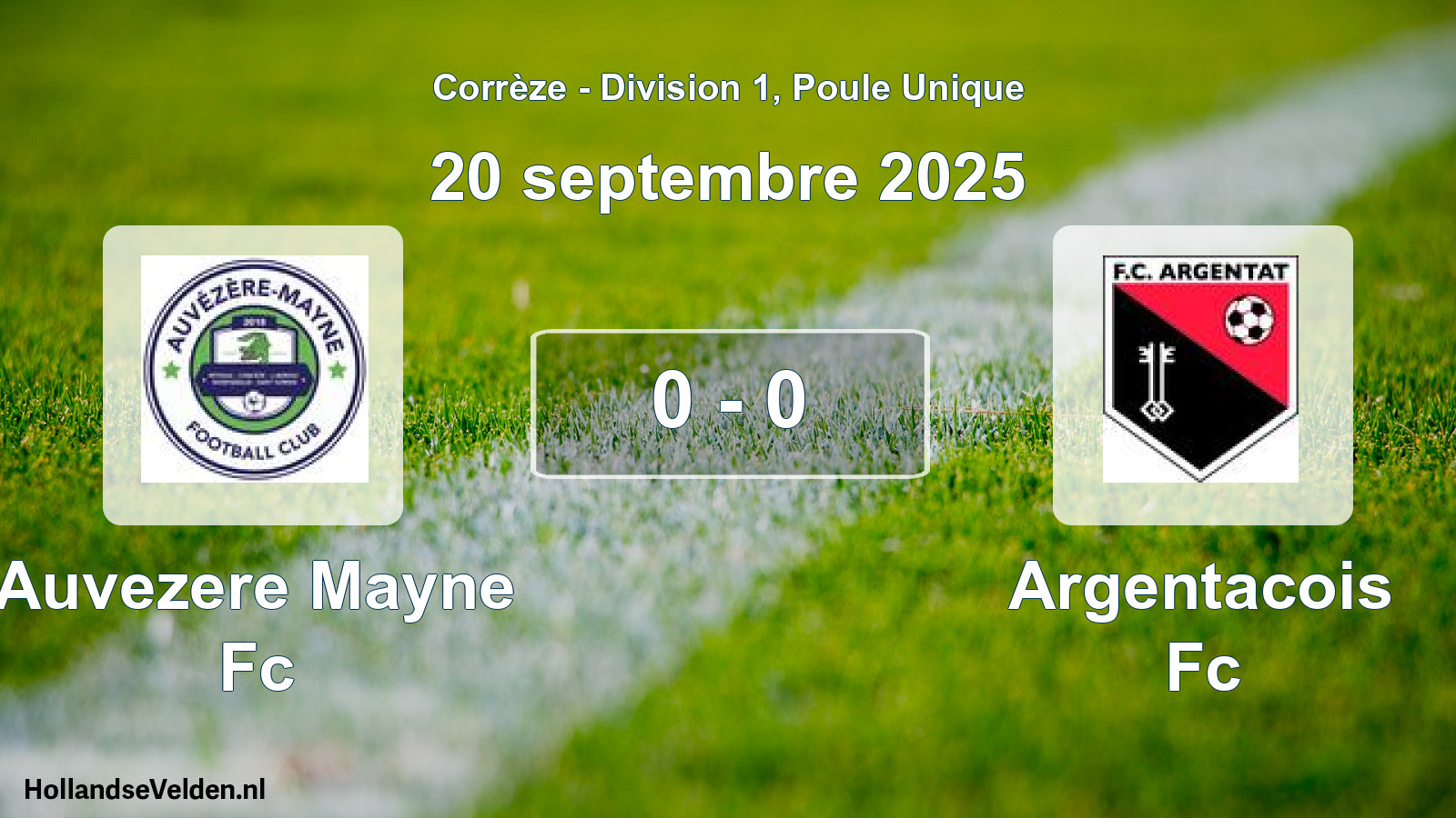 Gespeelde wedstrijd: Auvezere Mayne Fc - Argentacois Fc 0 - 0 (20 september 2025)
