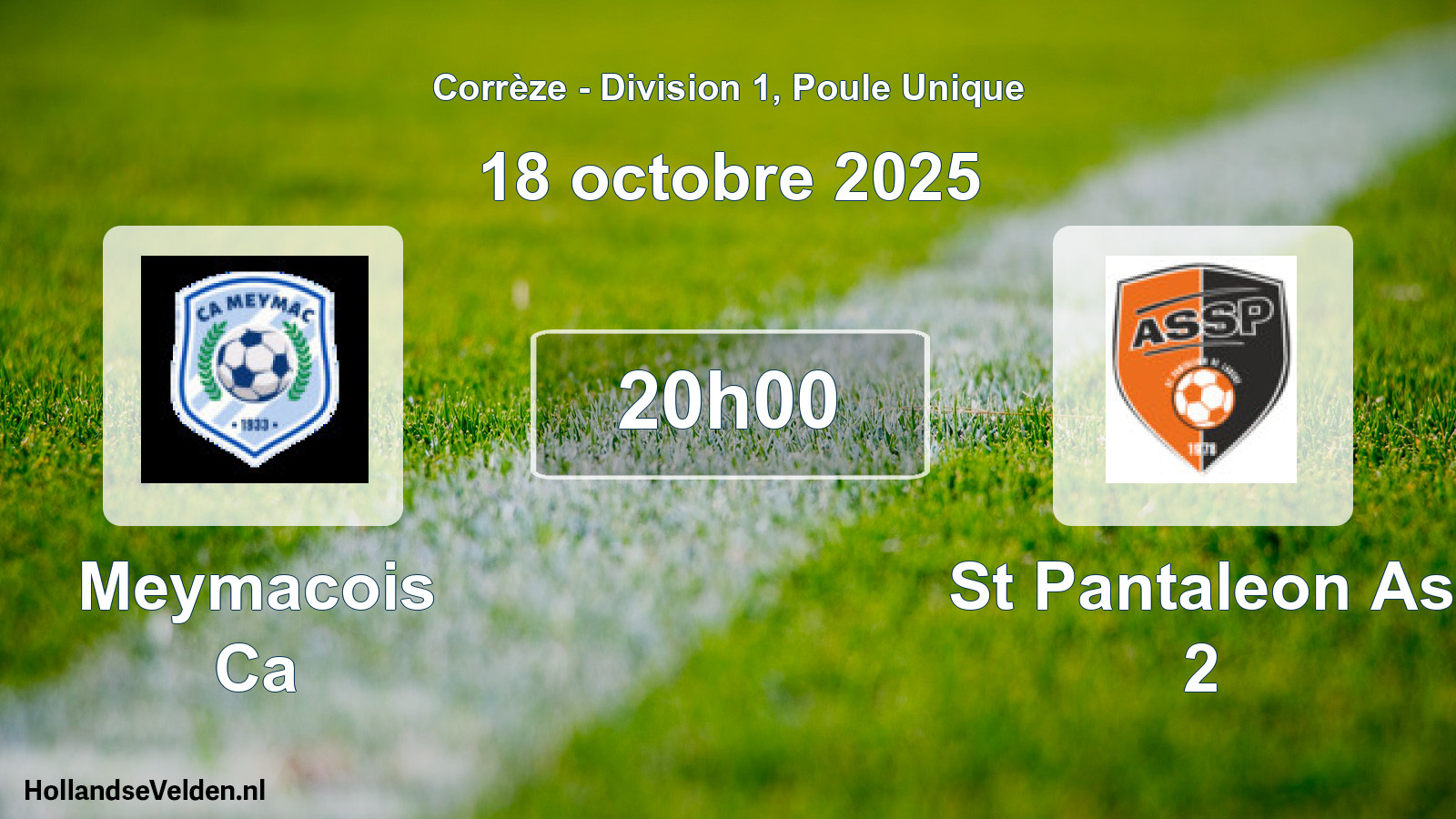 Scheduled Match: Meymacois Ca - St Pantaleon As 2 (18 October 2025)