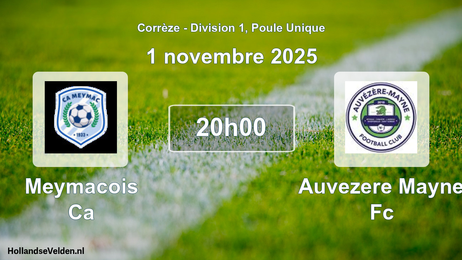 Scheduled Match: Meymacois Ca - Auvezere Mayne Fc (1 November 2025)