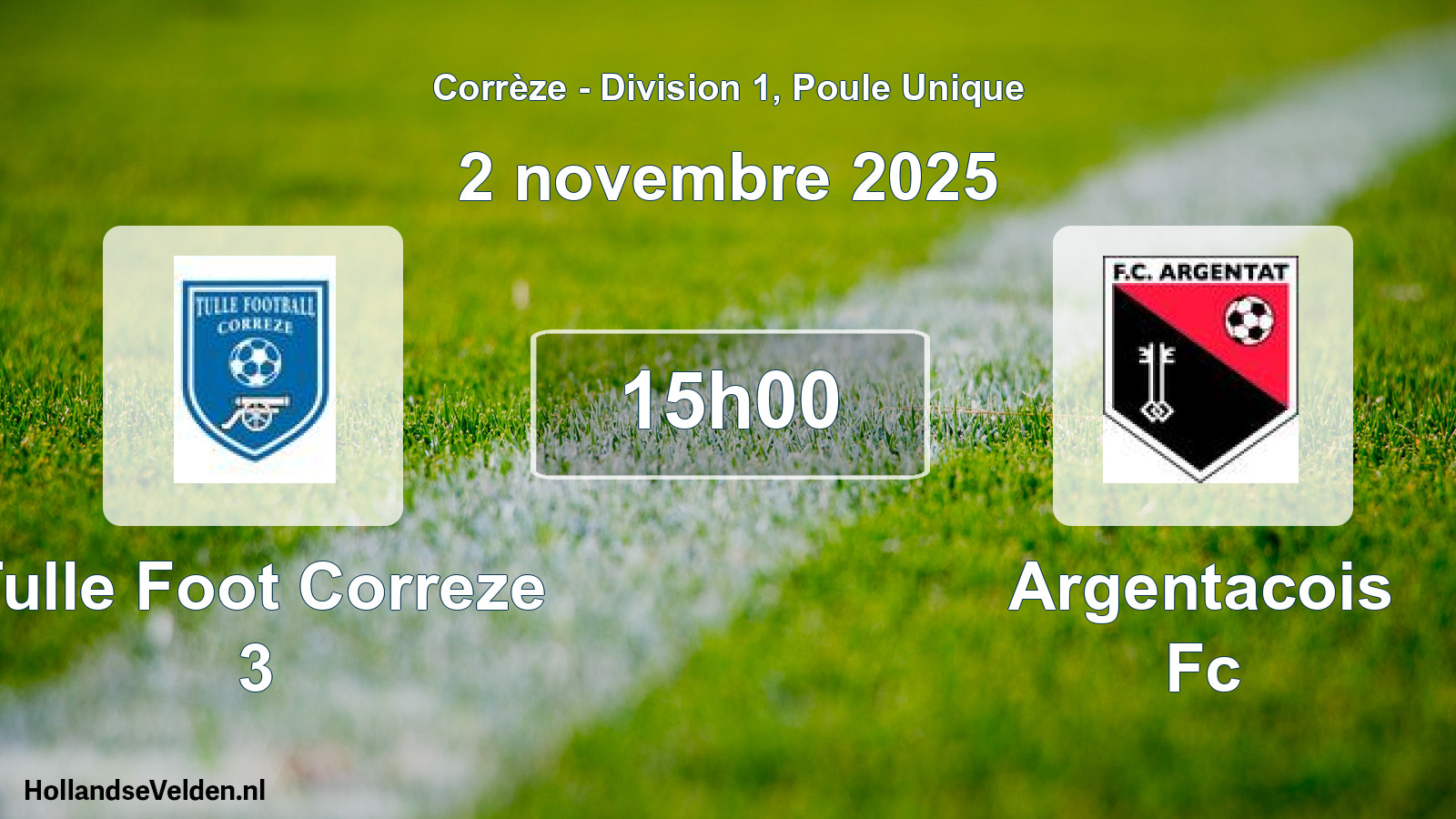 Geplande wedstrijd: Tulle Foot Correze 3 - Argentacois Fc (2 november 2025)