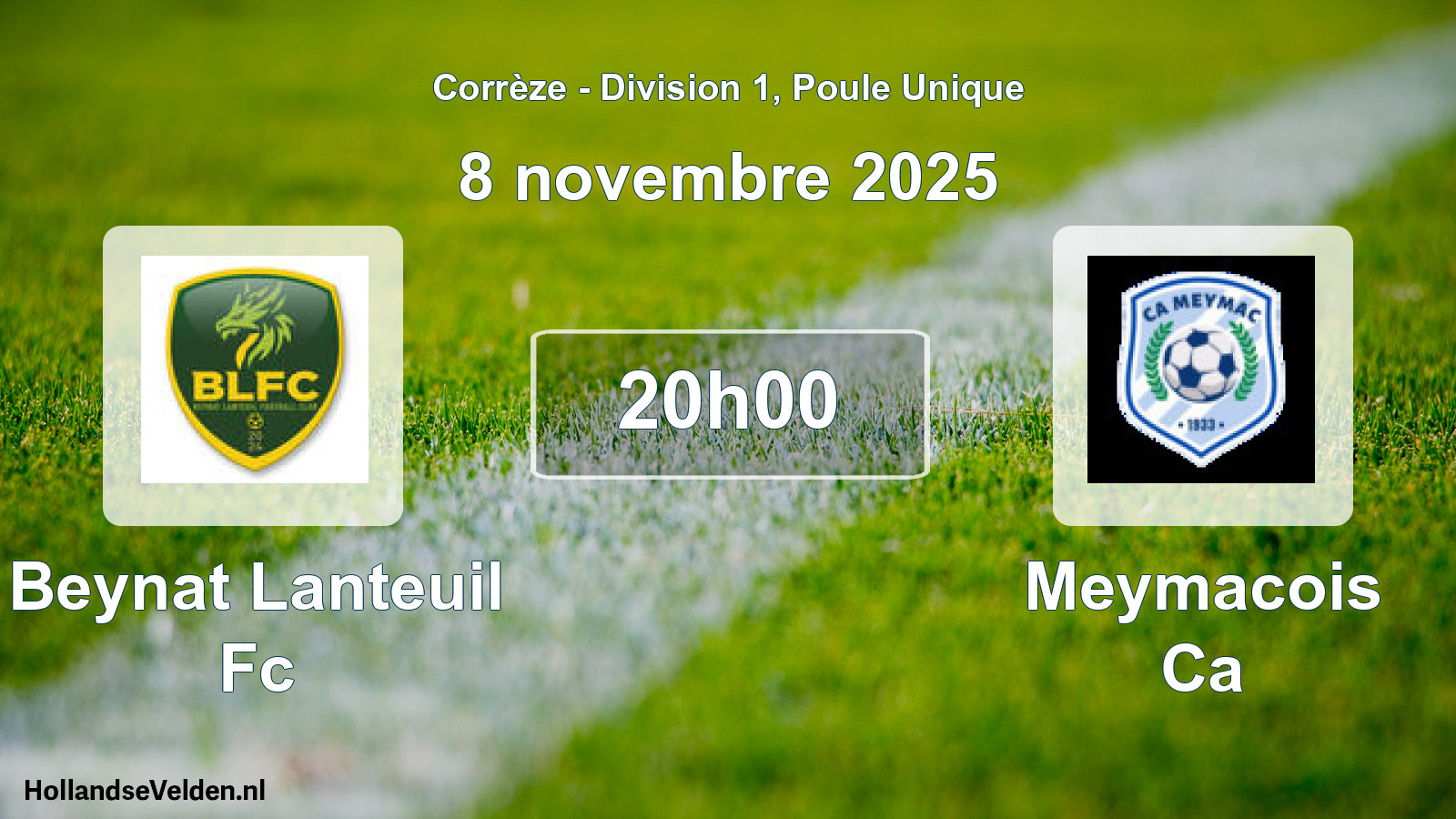 Geplande wedstrijd: Beynat Lanteuil Fc - Meymacois Ca (8 november 2025)