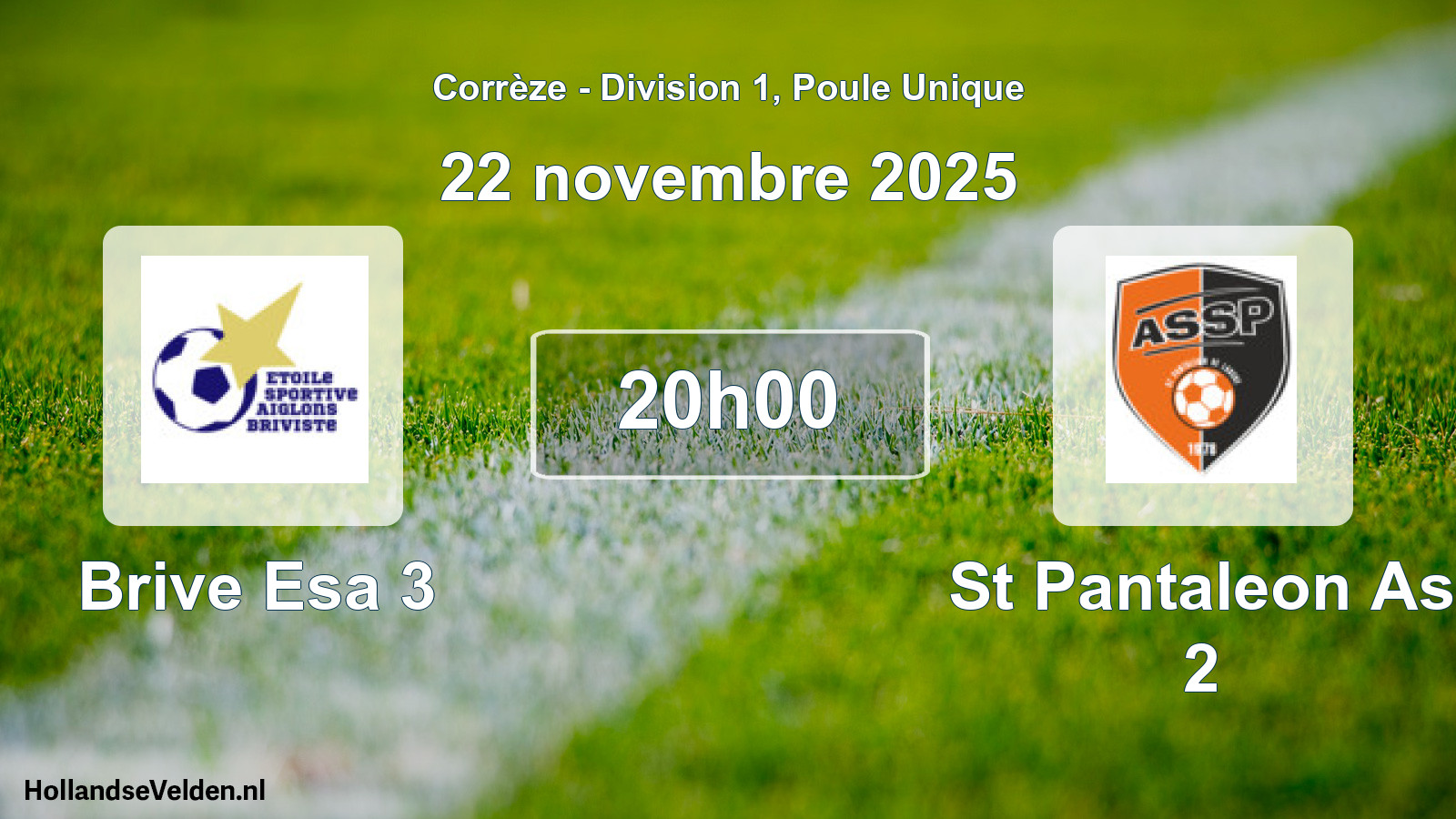 Scheduled Match: Brive Esa 3 - St Pantaleon As 2 (22 November 2025)