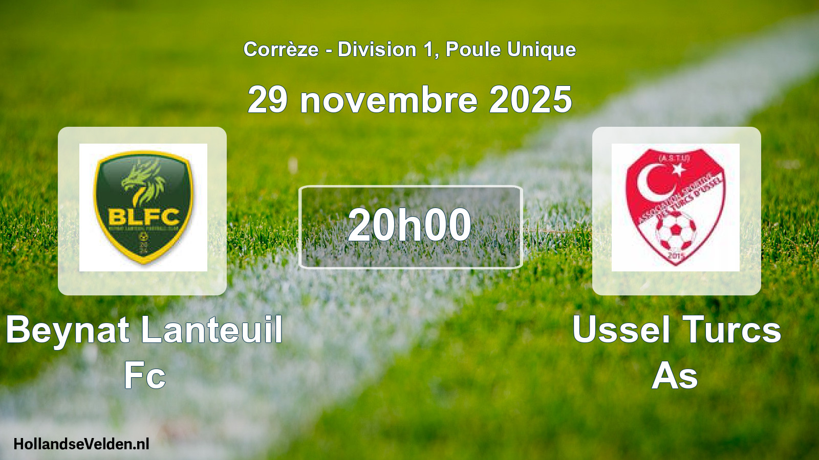 Geplande wedstrijd: Beynat Lanteuil Fc - Ussel Turcs As (29 novembre 2025)