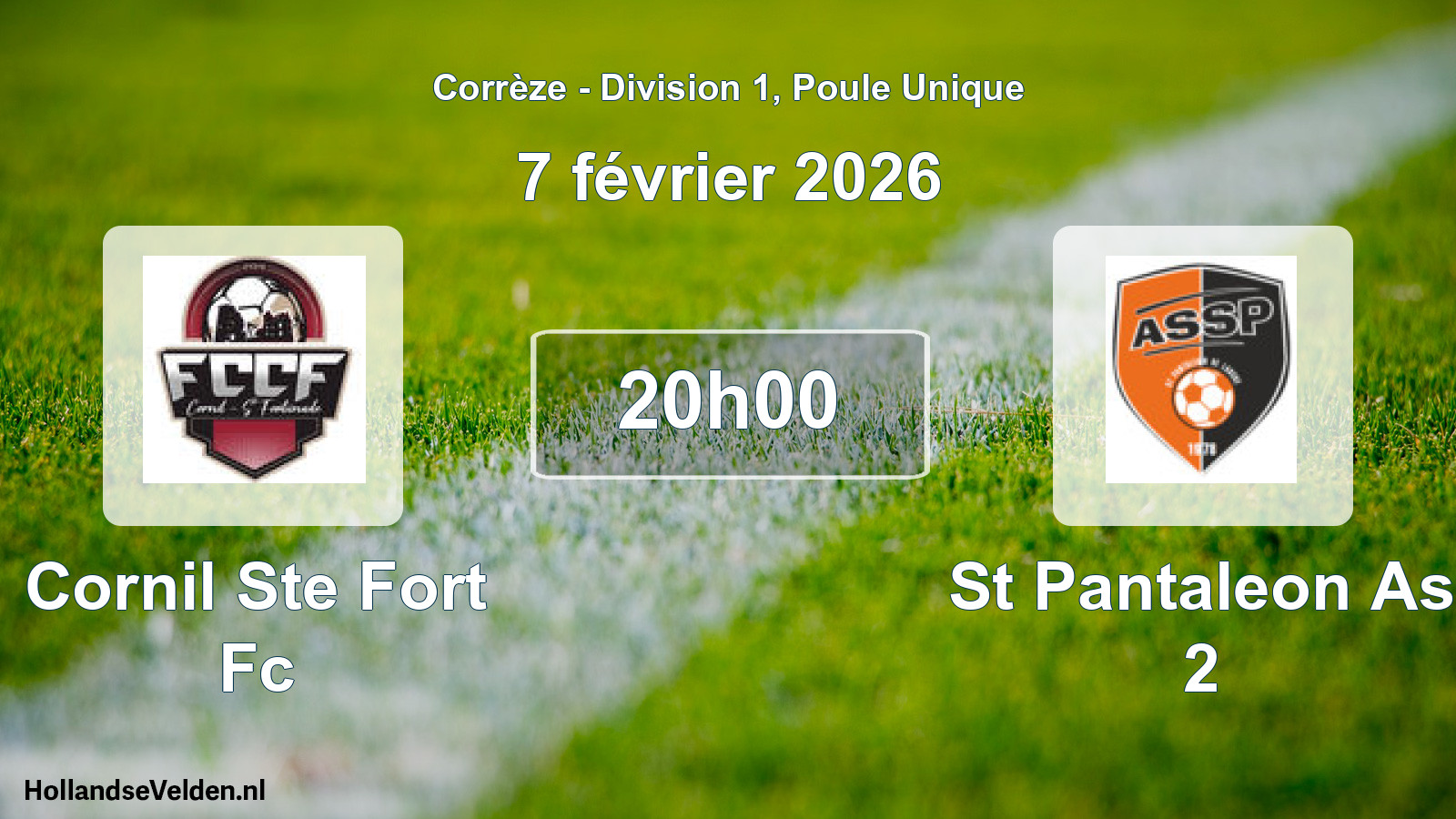 Geplande wedstrijd: Cornil Ste Fort Fc - St Pantaleon As 2 (7 février 2026)