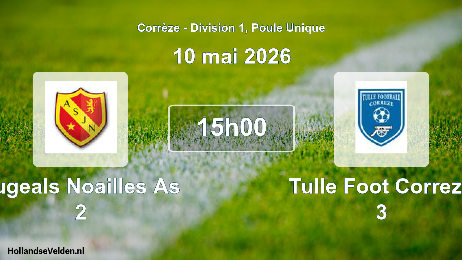 Geplande wedstrijd: Jugeals Noailles As 2 - Tulle Foot Correze 3 (10 mei 2026)