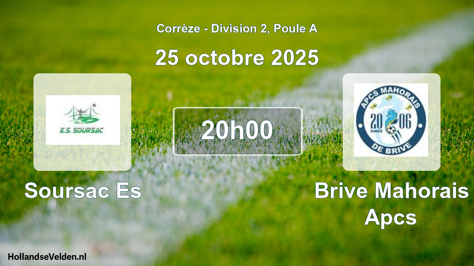 Scheduled Match: Soursac Es - Brive Mahorais Apcs (25 October 2025)