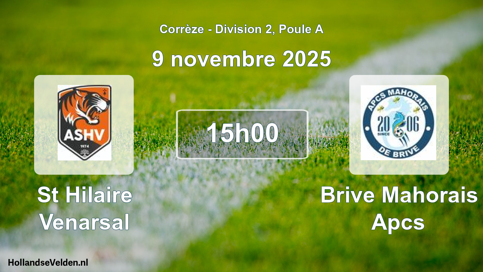 Scheduled Match: St Hilaire Venarsal - Brive Mahorais Apcs (9 November 2025)