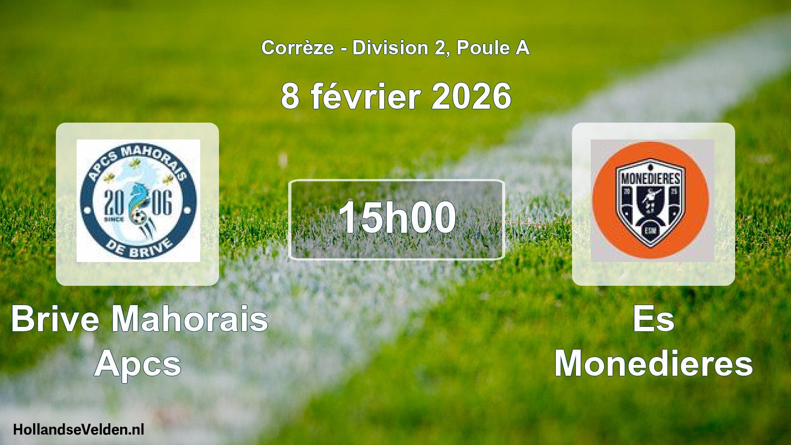 Geplande wedstrijd: Brive Mahorais Apcs - Es Monedieres (8 février 2026)