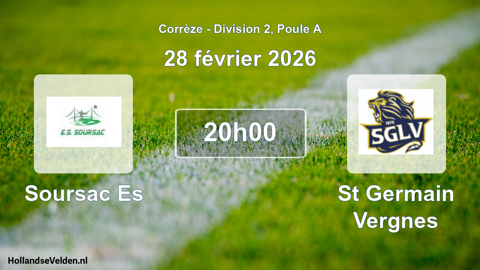 Geplande wedstrijd: Soursac Es - St Germain Vergnes (28 février 2026)