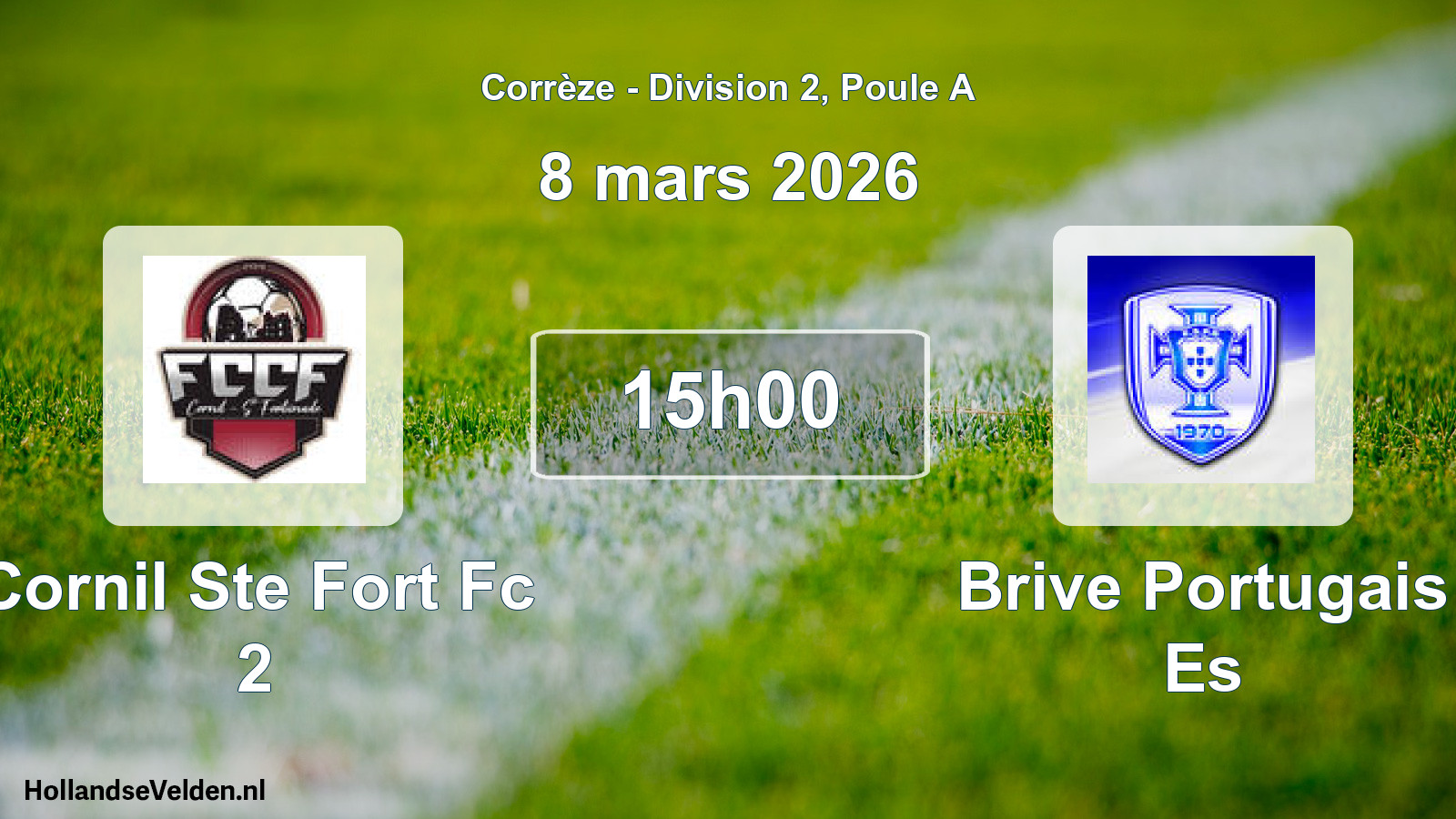 Geplande wedstrijd: Cornil Ste Fort Fc 2 - Brive Portugais Es (8 mars 2026)