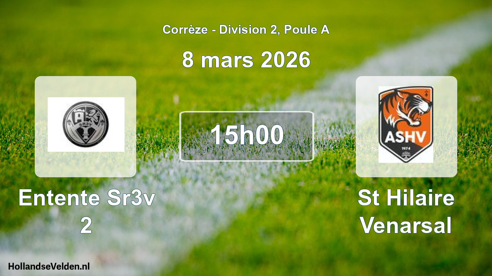 Geplande wedstrijd: Entente Sr3v 2 - St Hilaire Venarsal (8 maart 2026)