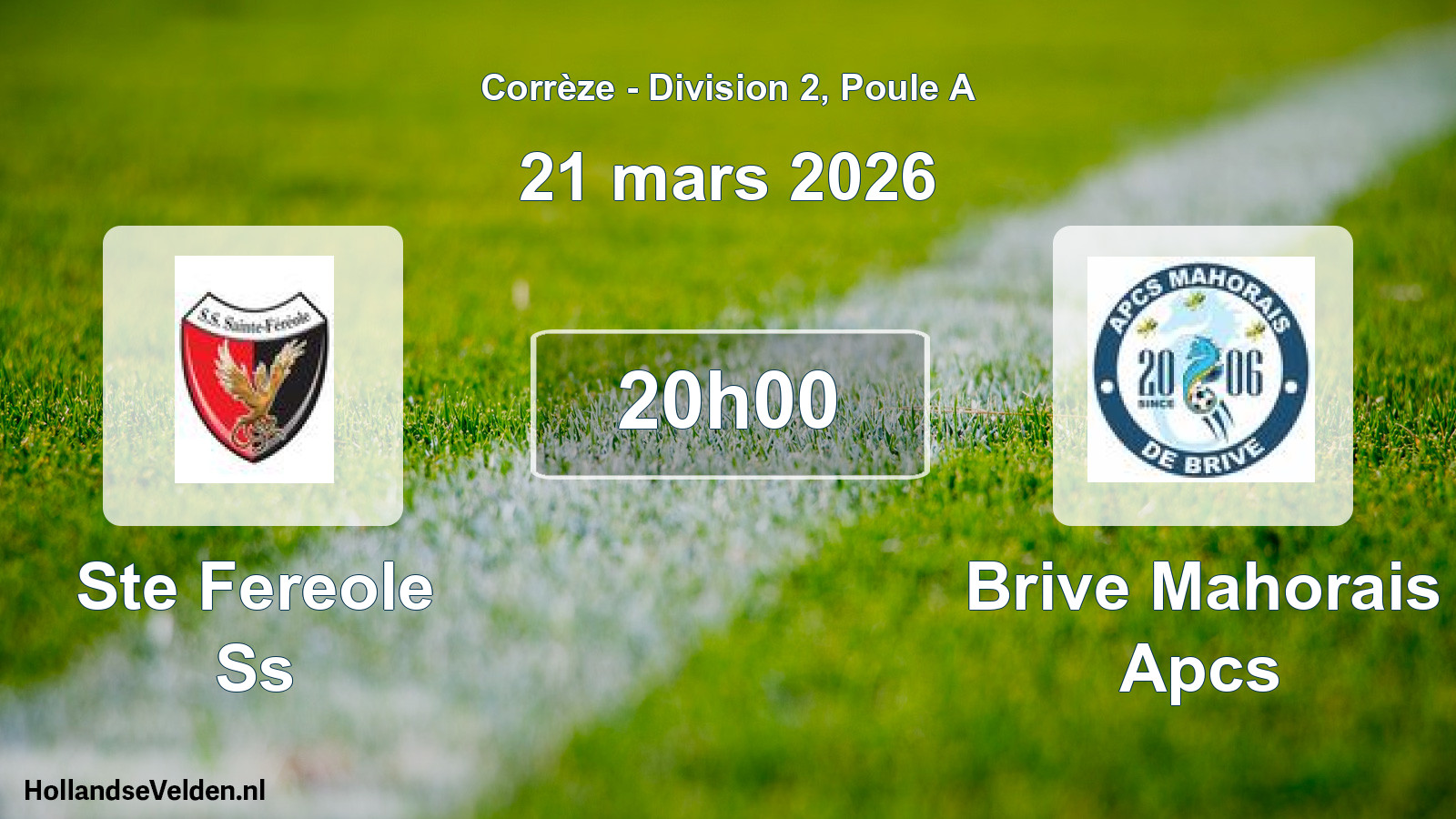 Scheduled Match: Ste Fereole Ss - Brive Mahorais Apcs (21 March 2026)