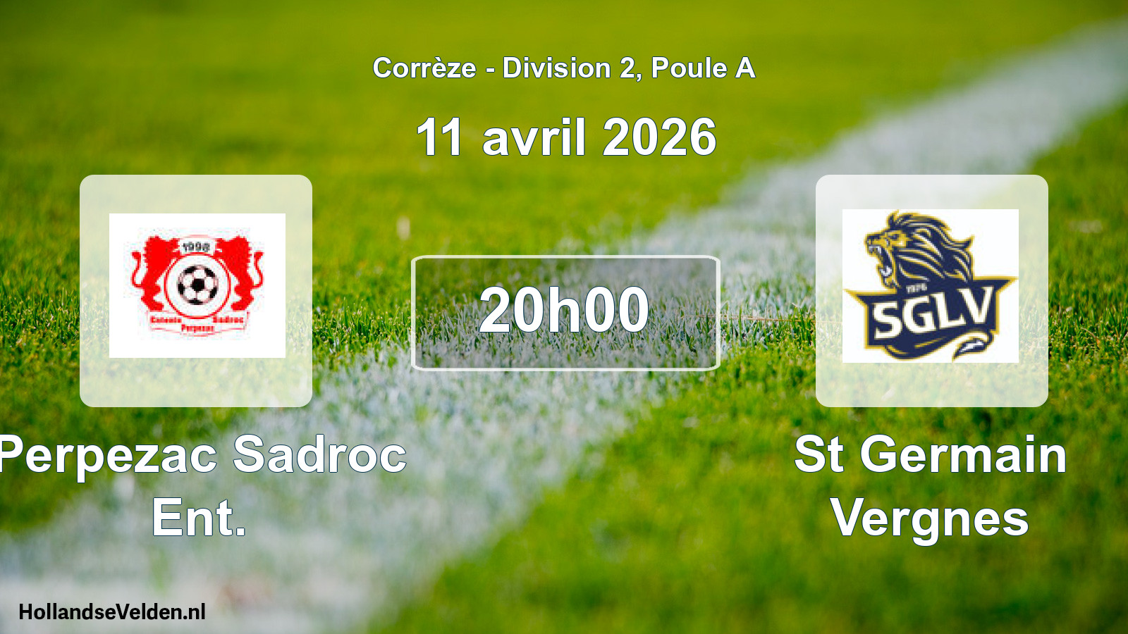 Geplande wedstrijd: Perpezac Sadroc Ent. - St Germain Vergnes (11 avril 2026)
