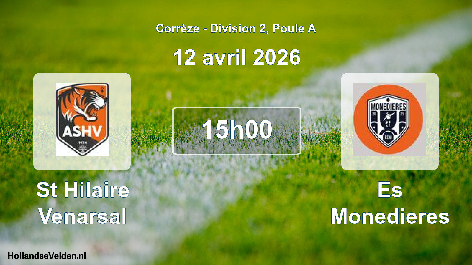 Geplande wedstrijd: St Hilaire Venarsal - Es Monedieres (12 april 2026)