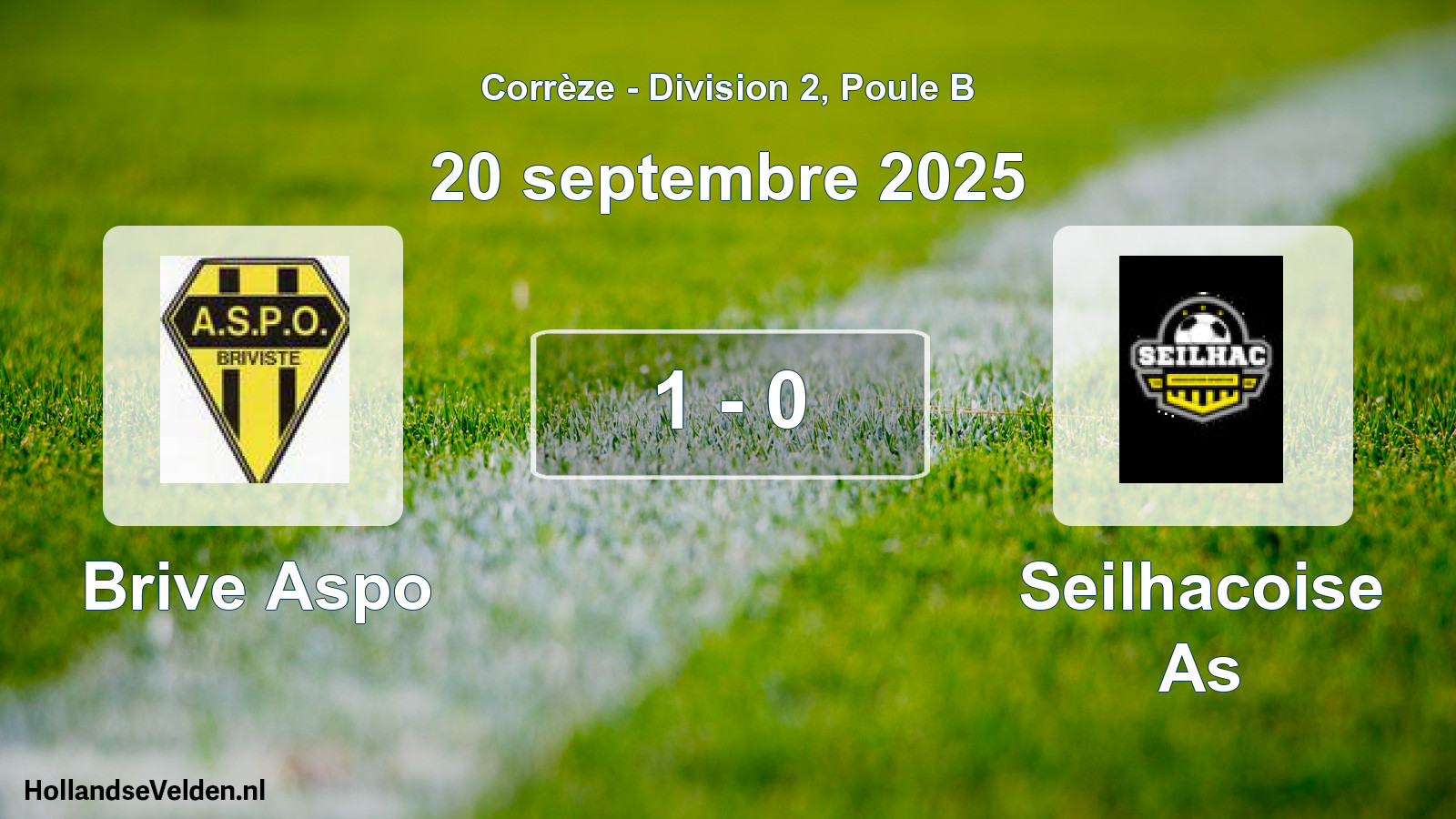 Total number of matches played: Brive Aspo - Seilhacoise As 1 - 0 (20 September 2025)