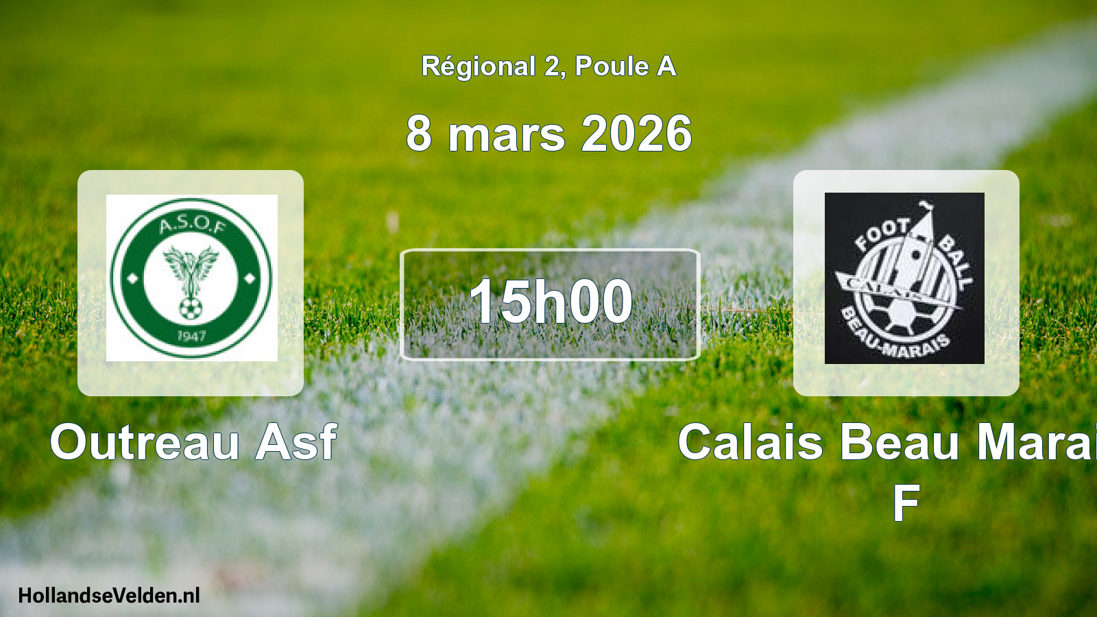 Scheduled Match: Outreau Asf - Calais Beau Marais F (8 March 2026)
